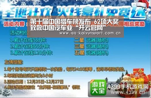 第十届中国猎车榜发布 62项大奖致敬中国汽车业“开云官网”(图3) 开云官网